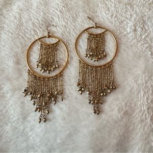 Dangle Hoop Statement Earrings